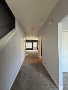 Hallway view to rear of the home in this Decatur townhome for rent