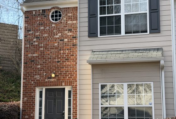 Brick Exterior End Unit Decatur Townhome For Rent.